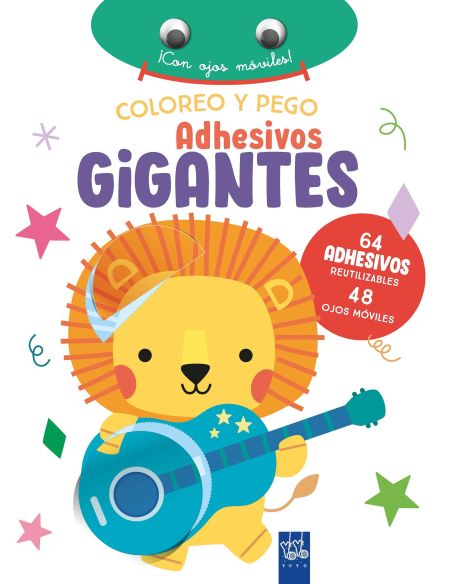 Coloreo Y Pego Adhesivos Gigantes. Leon