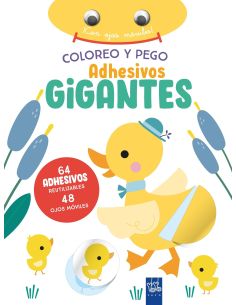 Coloreo Y Pego Adhesivos Gigantes. Pato