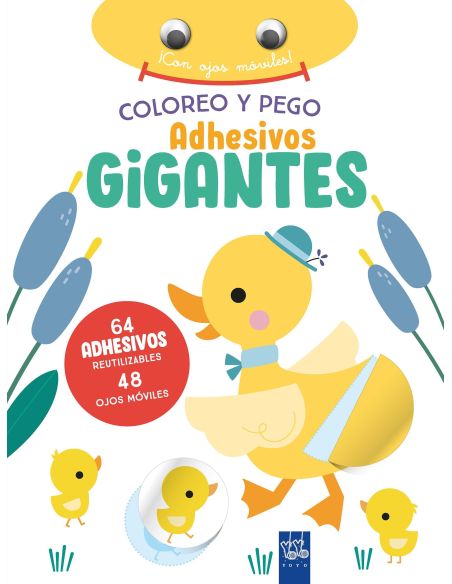 Coloreo Y Pego Adhesivos Gigantes. Pato
