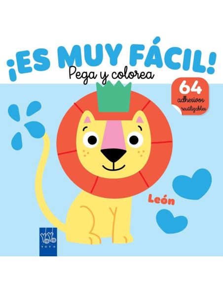 ¡Es Muy Fácil! Pega Y Colorea. León