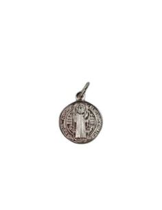 Medalla plata ley s.benito 15mm c/caja
