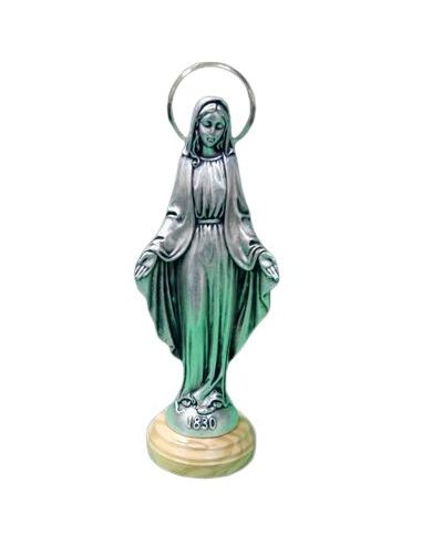 Estatua Niquel 15Cm Base Olivo Milagrosa