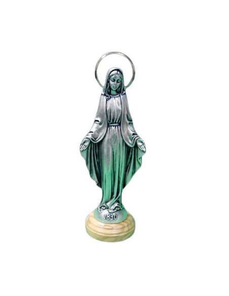 Estatua Niquel 15Cm Base Olivo Milagrosa