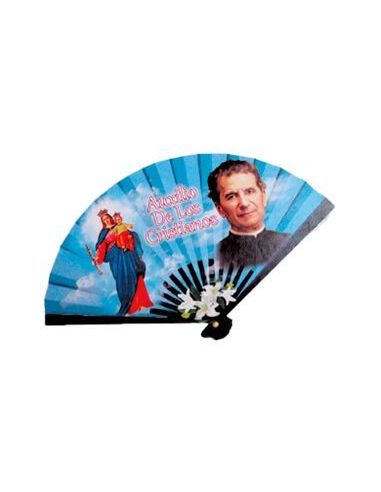 Iman Madera Abanico Auxiliadora/Bosco 80X50Mm Auxilio De Los Cristianos|Libreriasalesiana
