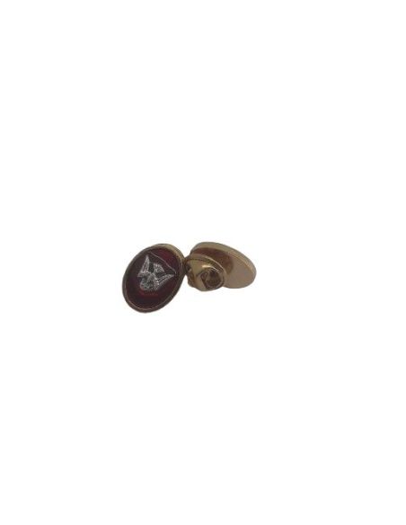 Pin Metal Dorada Esmalte Rojo Paloma Espiritu Santo 20Mm