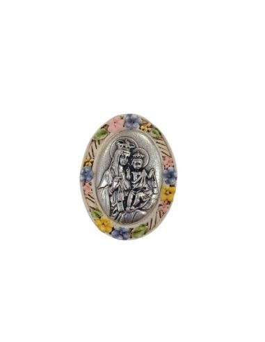 Iman Oval Resina Metal 40X30Mm V. Del Carmen