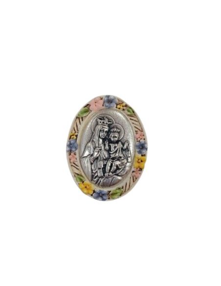 Iman Oval Resina Metal 40X30Mm V. Del Carmen