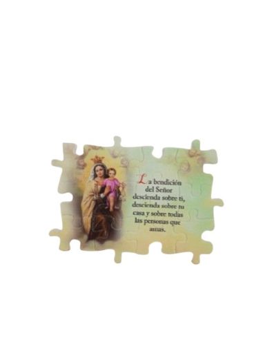 Iman Puzzle Resina 75X55Mm Virgen Del Carmen