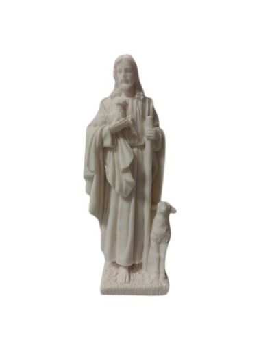Estatua Buen Pastor 19Cm Blanca Resina Marmolina