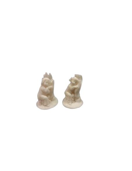 Figuras 4,5Cm Resina Blanca Niño-Niña Mano (Caja 10 Uds)