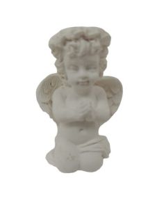 Angel Niño Resina Blanco Alas Grandes 5Cm
