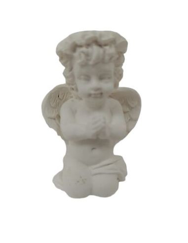 Angel Niño Resina Blanco Alas Grandes 5Cm