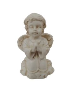 Angel Niño Resina Blanco Pelo Corto 5Cm