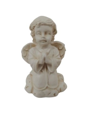 Angel Niño Resina Blanco Pelo Corto 5Cm