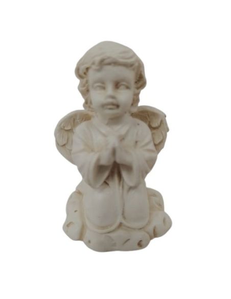 Angel Niño Resina Blanco Pelo Corto 5Cm