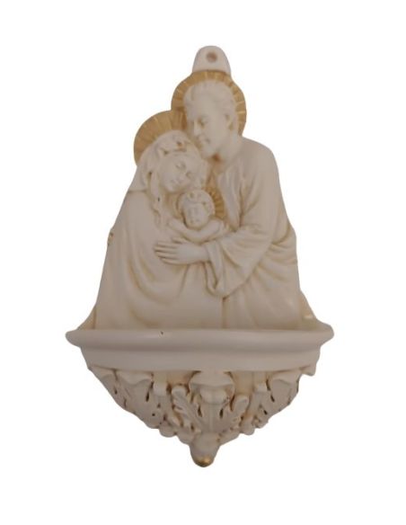 Benditera Resina Marmol Dor. 22Cm Sagrada Familia