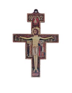 Cruz San Damian Madera 2 Dimensiones 14,5X10Cm