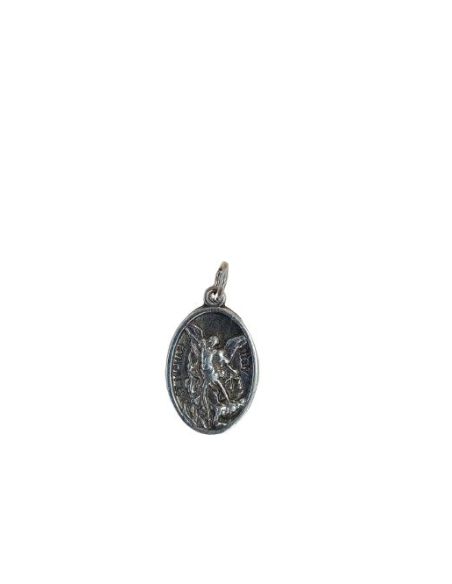 Medalla Oval San Miguel Plata Baño 5µm 20Mm