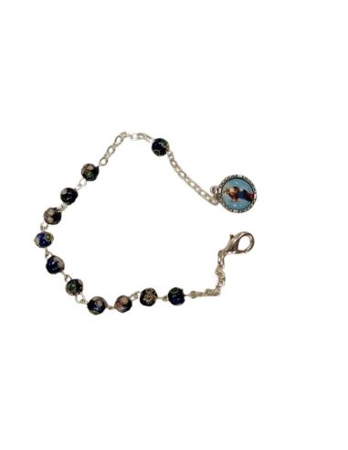 Brazalete Ceramica Azul Auxiliadora  6Mm