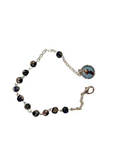 Brazalete Ceramica Azul Auxiliadora  6Mm