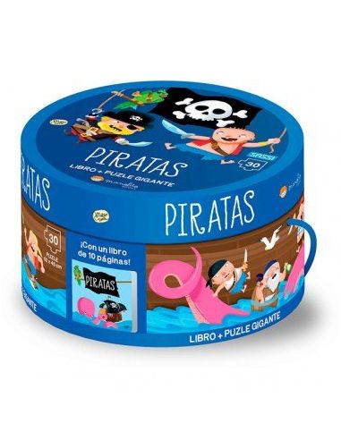 Piratas. Cajas Redondas. Con Puzzle. Edic. Ilustrado (Español)