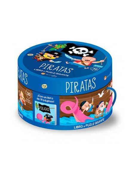 Piratas. Cajas Redondas. Con Puzzle. Edic. Ilustrado (Español)
