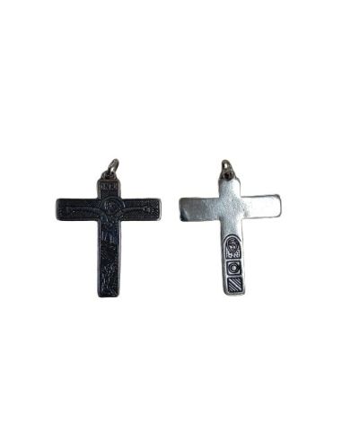 Cruz Camino Familias Metal Plata Baño 5µm 30X25Mm