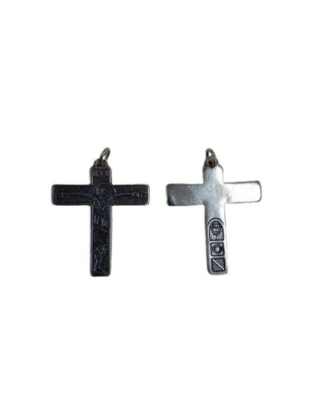 Cruz Camino Familias Metal Plata Baño 5µm 30X25Mm