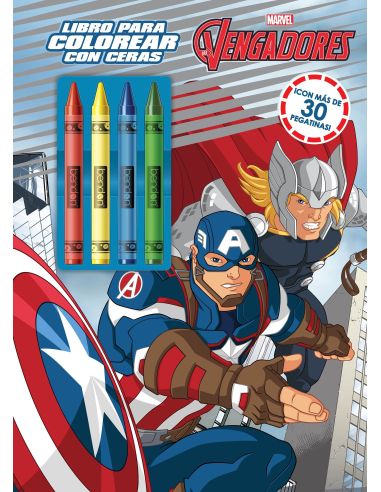 Los Vengadores. Libro Para Colorear Con Ceras