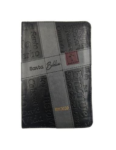 Biblia Rvr2020 Portátil Letra Grande Cierre Colección Nombres De Jesús Color Negro