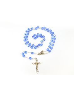 Rosario Cristal Bohemia 7Mm Azul