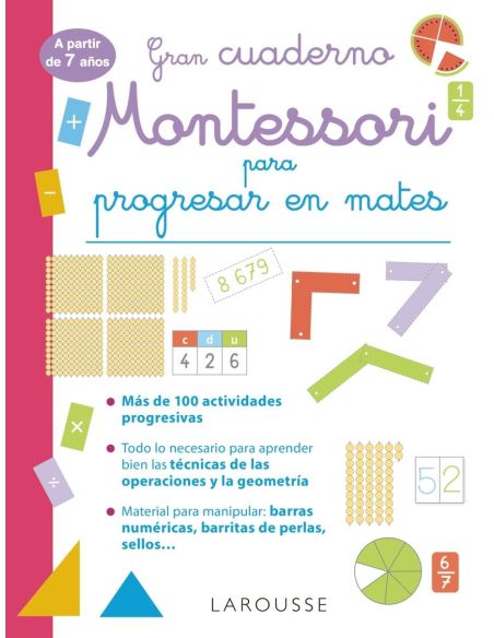 Gran Cuaderno Montessori Para Progresar En Mates. A Partir De 7 Años
