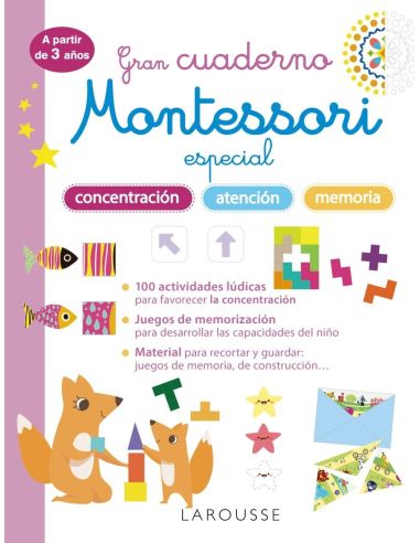 Gran Cuaderno Montessori Especial Concentración, Atención Y Memoria. A Partir De