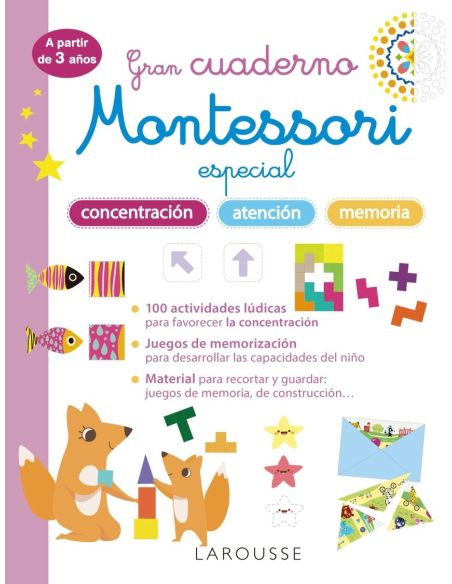 Gran Cuaderno Montessori Especial Concentración, Atención Y Memoria. A Partir De