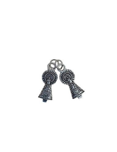 Medalla V. Pilar Silueta Metal Baño Plata 22Mm