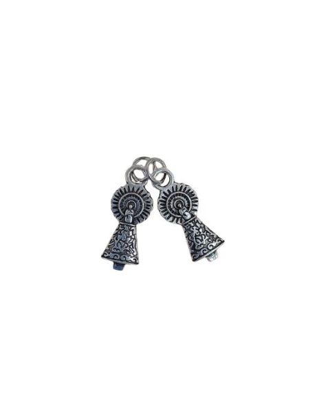 Medalla V. Pilar Silueta Metal Baño Plata 22Mm