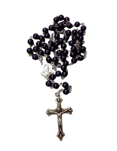 Rosario Efecto Metal 6Mm Morado