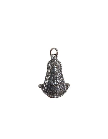Medalla V. Rocio Metal Plata Baño 5µm 22Mm