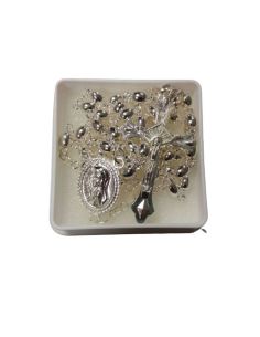 Rosario Metal Oval 4X6 Mosqueton C/Caja