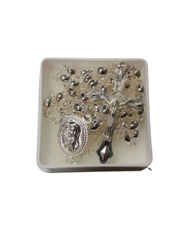 Rosario Metal Oval 4X6 Mosqueton C/Caja