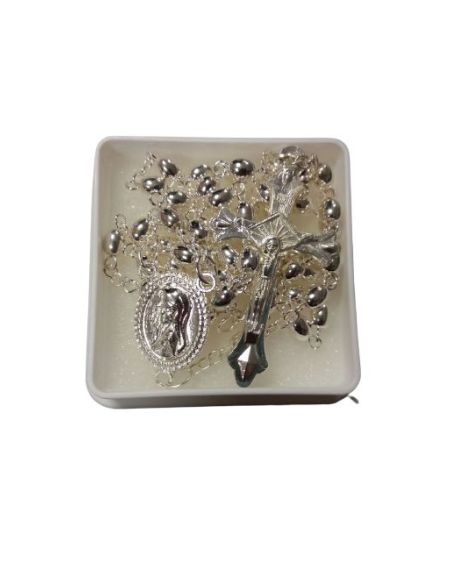 Rosario Metal Oval 4X6 Mosqueton C/Caja