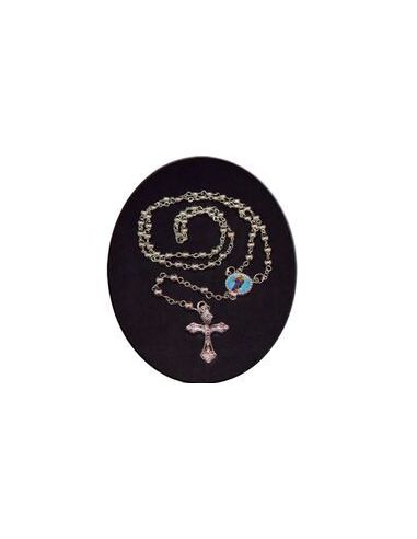 Rosario Plateado 4Mm Maria Auxiliadora