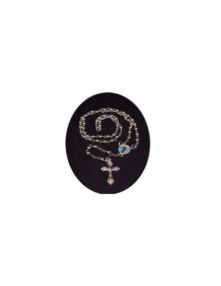 Rosario Plateado 4Mm Maria Auxiliadora