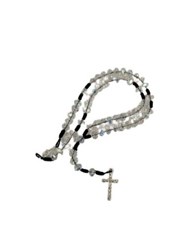 Rosario Cuerda Cristal Cruz Strass