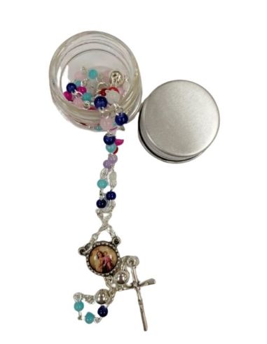 Rosario Cristal Metal Tarro V. Carmen