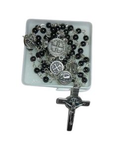 Rosario San Benito Hematites Medallas Metal C/Caja