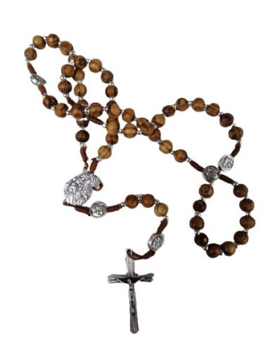 Rosario San José Medallas Madera Metal