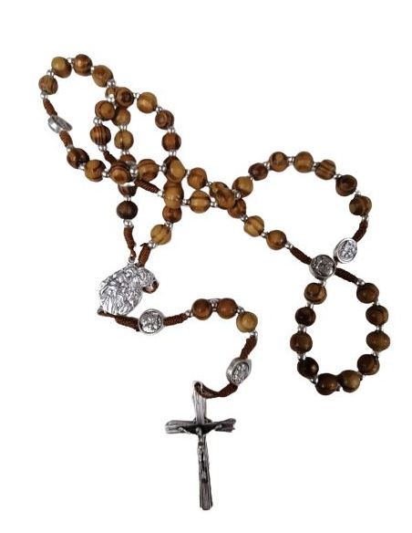 Rosario San José Medallas Madera Metal