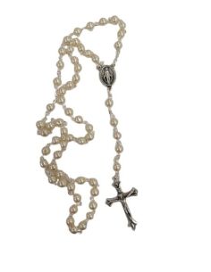 Rosario 6Mm Simil Perla Milagrosa