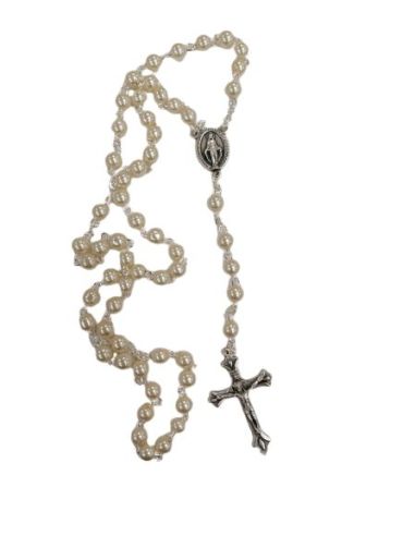 Rosario 6Mm Simil Perla Milagrosa
